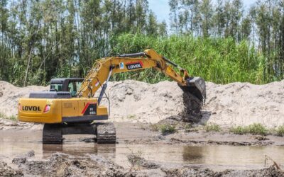 Realizan obras de rencauce en el Río Seco