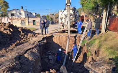 La SAT realiza una imponente obra de cloacas en zona sur de la capital