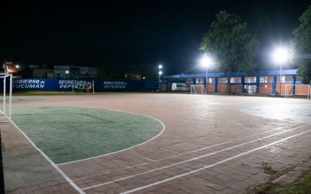 Se realizó la prueba de nuevas luminarias en el Complejo Belgrano