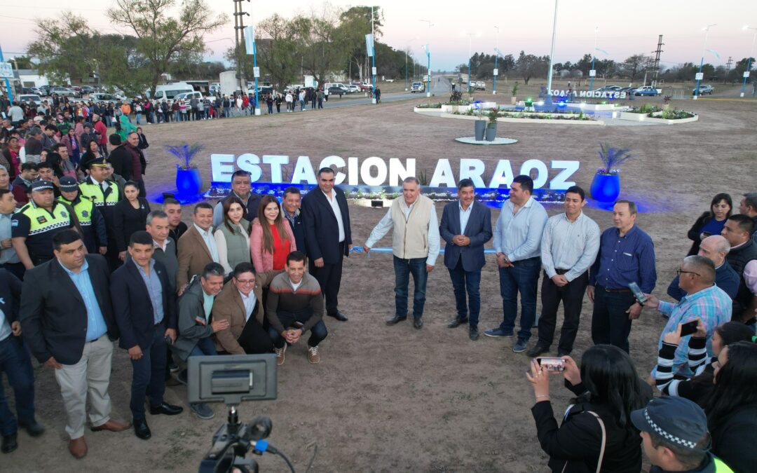 Jaldo inauguró obras de infraestructura y seguridad en Estación Aráoz y Tacanas