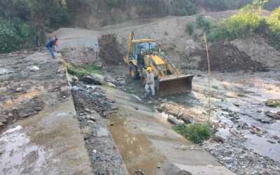 Avanzan las obras de encauce en el Río Muerto