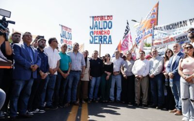 Jaldo recorrió la obra de repavimentación de la Ruta Provincial N° 344